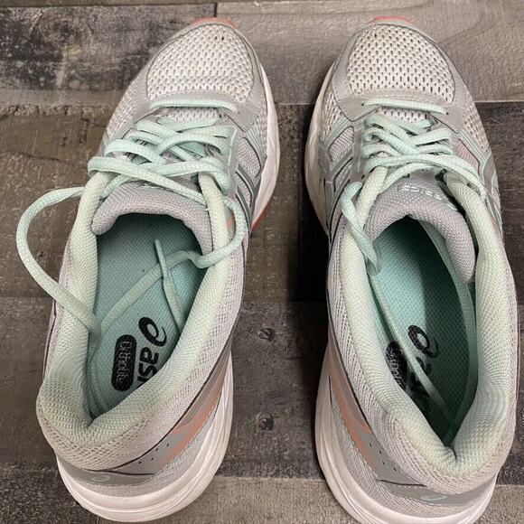 Asics Women's Gel Contend 4 Ortholite Running Shoes Size 8 Gray Mint T765Q VGUC - Picture 8 of 10